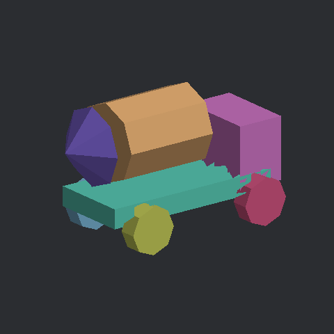레미콘 종이모형 3D 미리보기