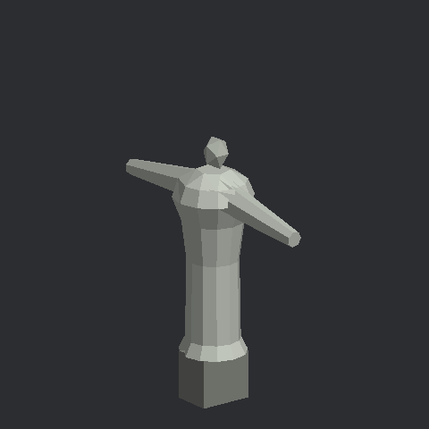 예수상 종이모형 3D 미리보기