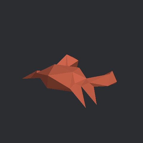 게 종이모형 3D 미리보기