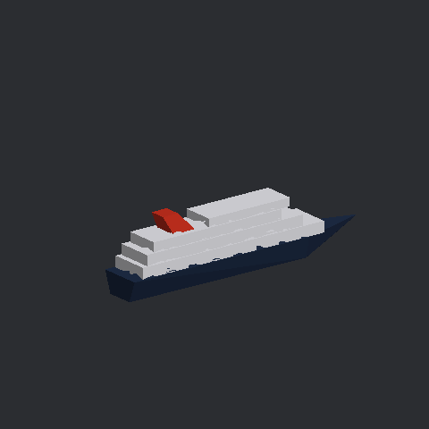 크루즈선 종이모형 3D 미리보기