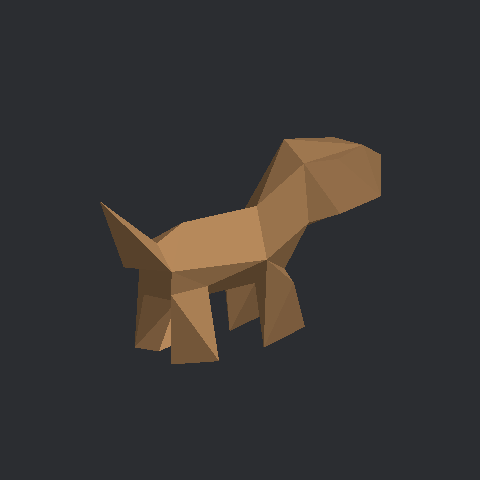 강아지 종이모형 3D 미리보기