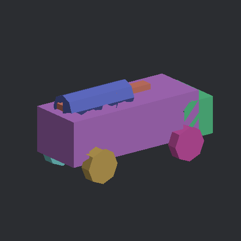 소방차 종이모형 3D 미리보기