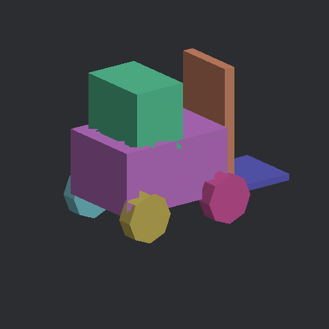 지게차 종이모형 3D 미리보기
