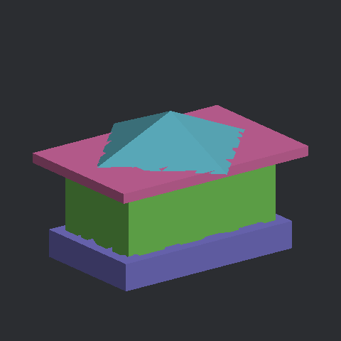 한옥 종이모형 3D 미리보기