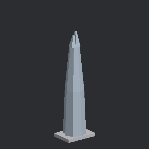 롯데월드타워 종이모형 3D 미리보기