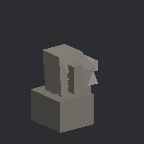 모아이 종이모형 3D 미리보기