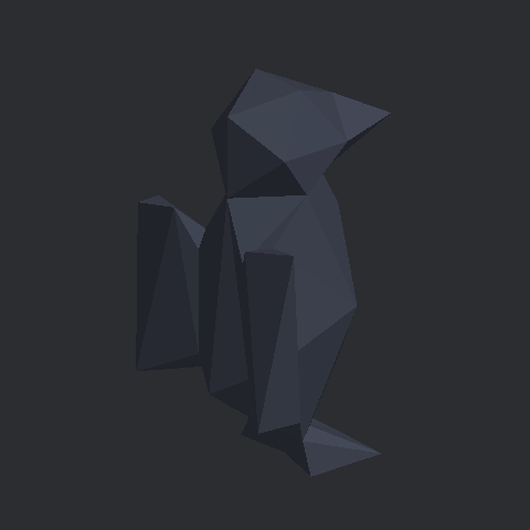펭귄 종이모형 3D 미리보기