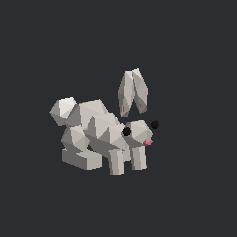 토끼 종이모형 3D 미리보기