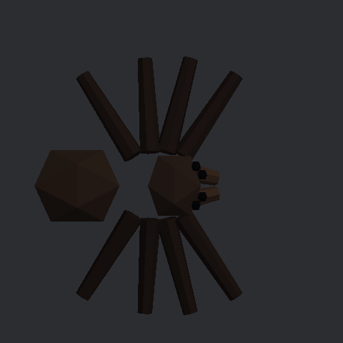 거미 종이모형 3D 미리보기
