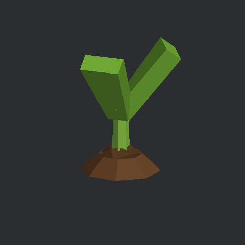 새싹 종이모형 3D 미리보기