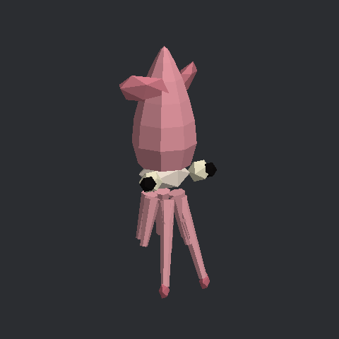 오징어 종이모형 3D 미리보기