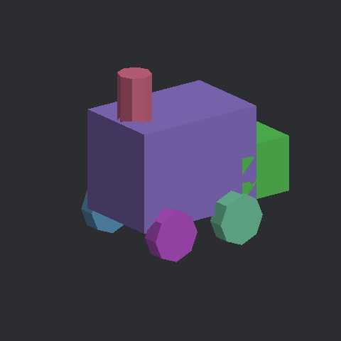 기차 종이모형 3D 미리보기