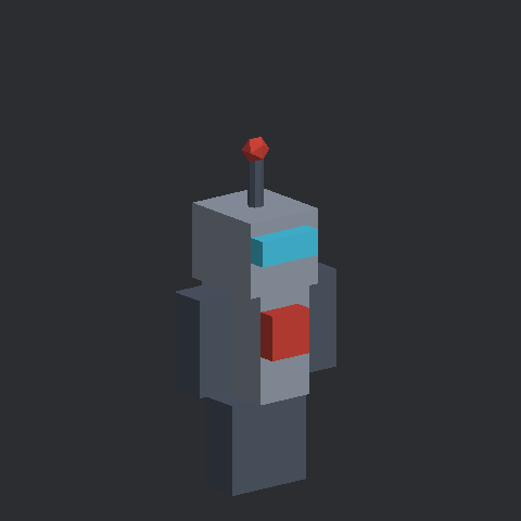 복셀 로봇 종이모형 3D 미리보기