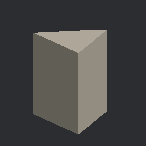 삼각기둥 종이모형 3D 미리보기