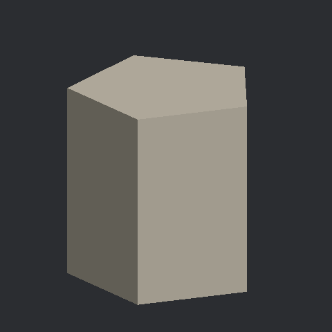 오각기둥 종이모형 3D 미리보기