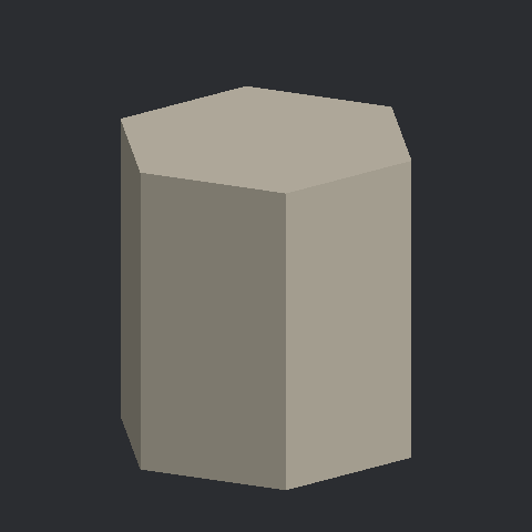 육각기둥 종이모형 3D 미리보기